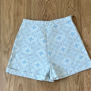 Julia Amory Blue Patterned Shorts